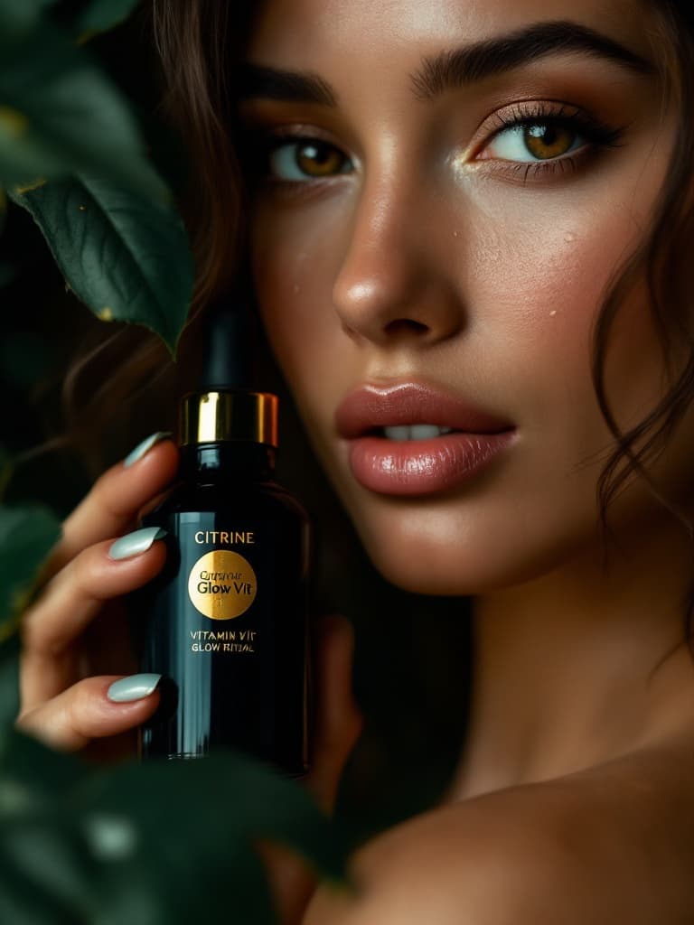 Citrine vitamin C serum ad generated with BrandGen