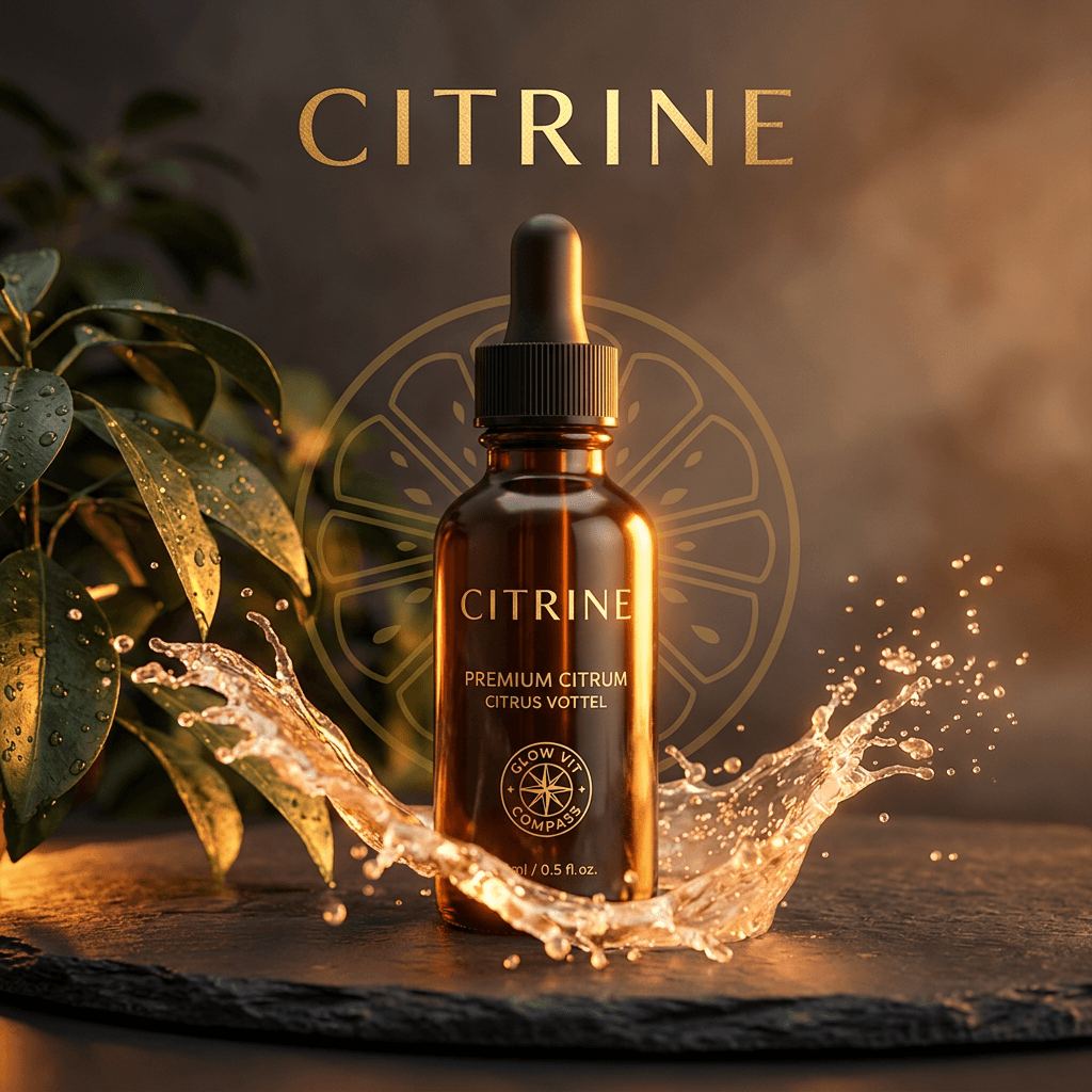Push the glow and warm the light, add a soft citrus splash.